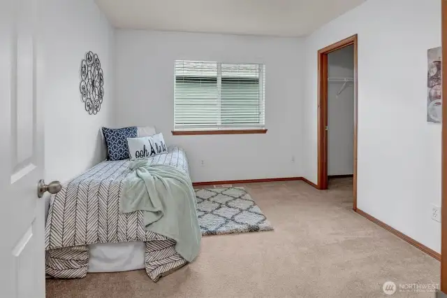 Bedroom #2 with walk-in closet.