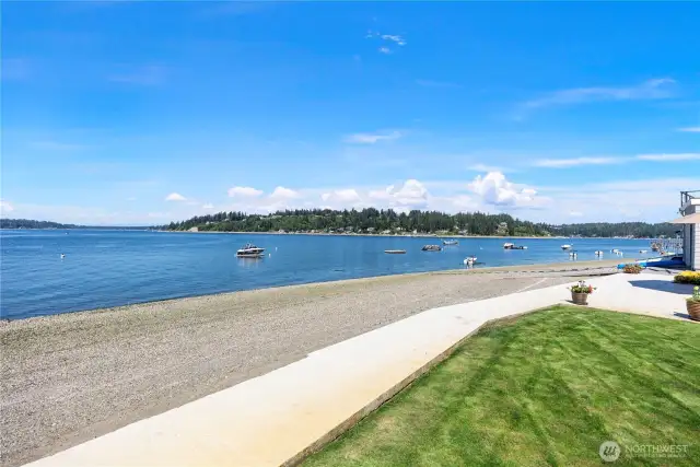 The ultimate waterfront in all of Gig Harbor with magnificent views of Hales Passage, Wollocet Bay, Fox Island and the Olympic Mountains all from your private sandy beach!