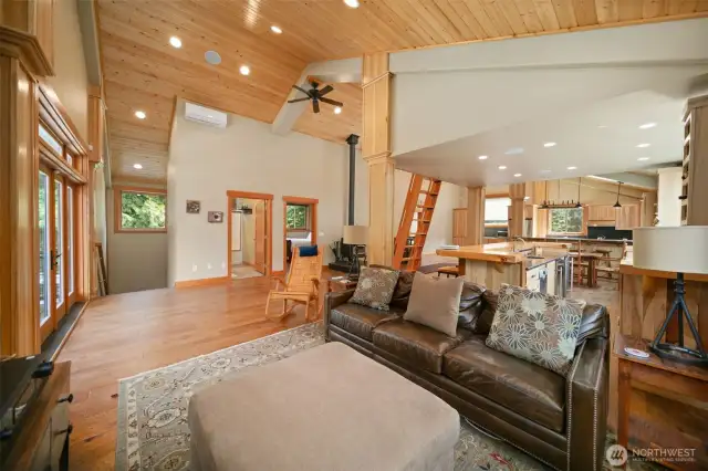 looking back to top of staircase and porch entry.