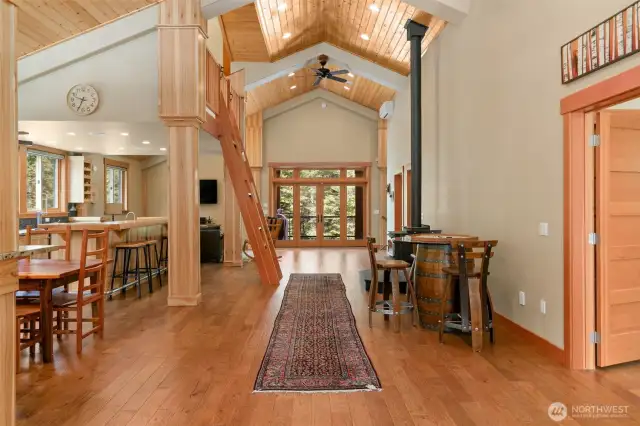 Reverse angle of kitchen to porch entry