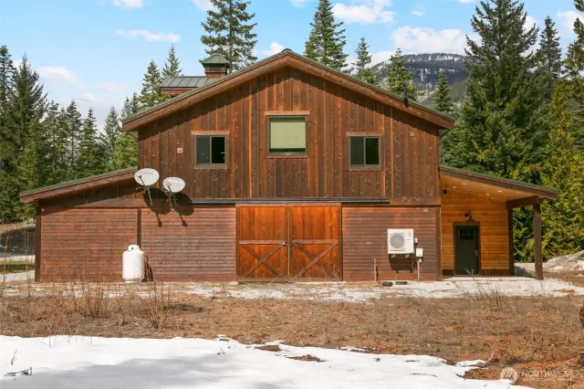 Rear shot of the house also with 8x10 Sliding barn door access.
