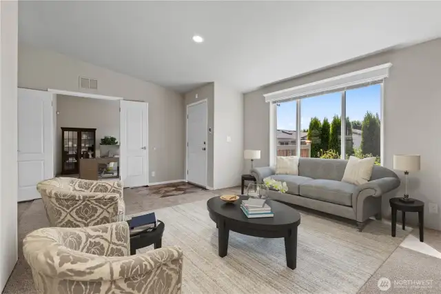 Virtually Staged living room.