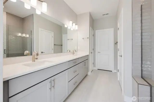 Primary bath double sinks
