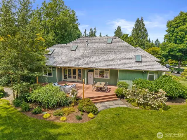 Looking from the backyard towards the home.  Exceptionally well maintained and ready for new buyers to enjoy!
