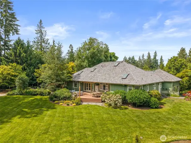 Perfectly sized level backyard for yard games, animals and more!  Create your dream backyard!