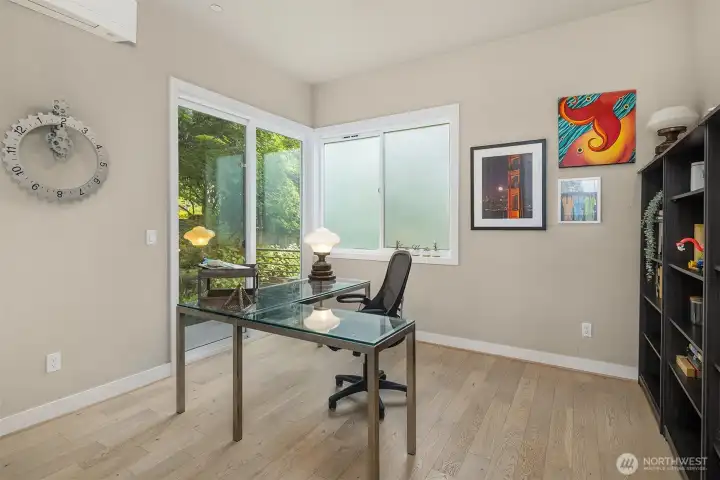 Office or Bedroom on the main floor.  No steps from garage to bedroom