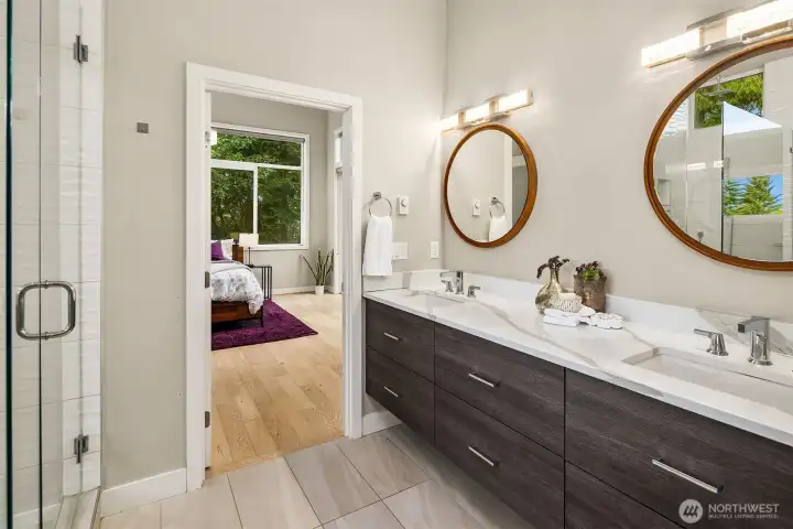 Primary Bath with large shower.