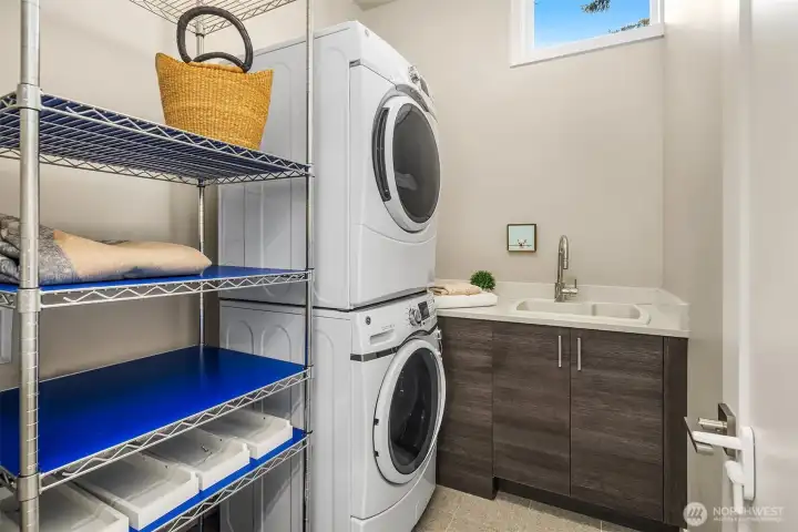 Laundry on the upper floor