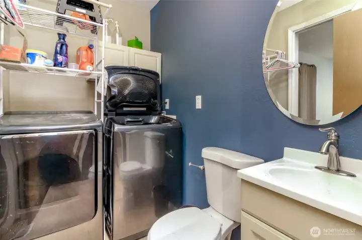 Laundry room with 1/2 bath