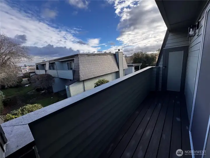 Balcony off Primary Bedroom with another storage closet