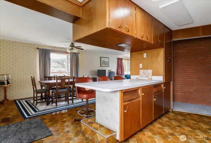 That's a huge pantry cabinet on the end.