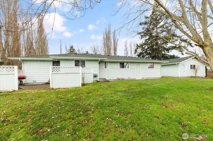 Back patio for grilling.