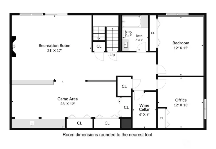 Lower floor is a dream all queue's up for relaxation, group events, and hosting of all kinds! And short term guest or longer term family can have the use of a complete bath when needed.