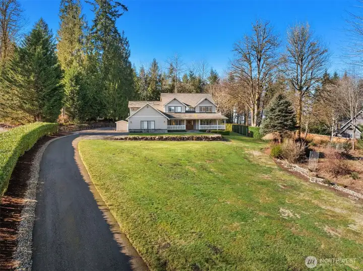 Beautiful setting on 2.44 acres with mountain view.