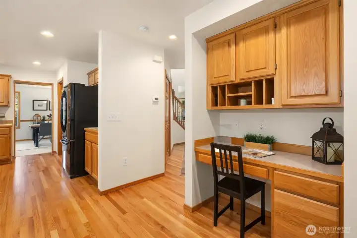 Kitchen planning desk.