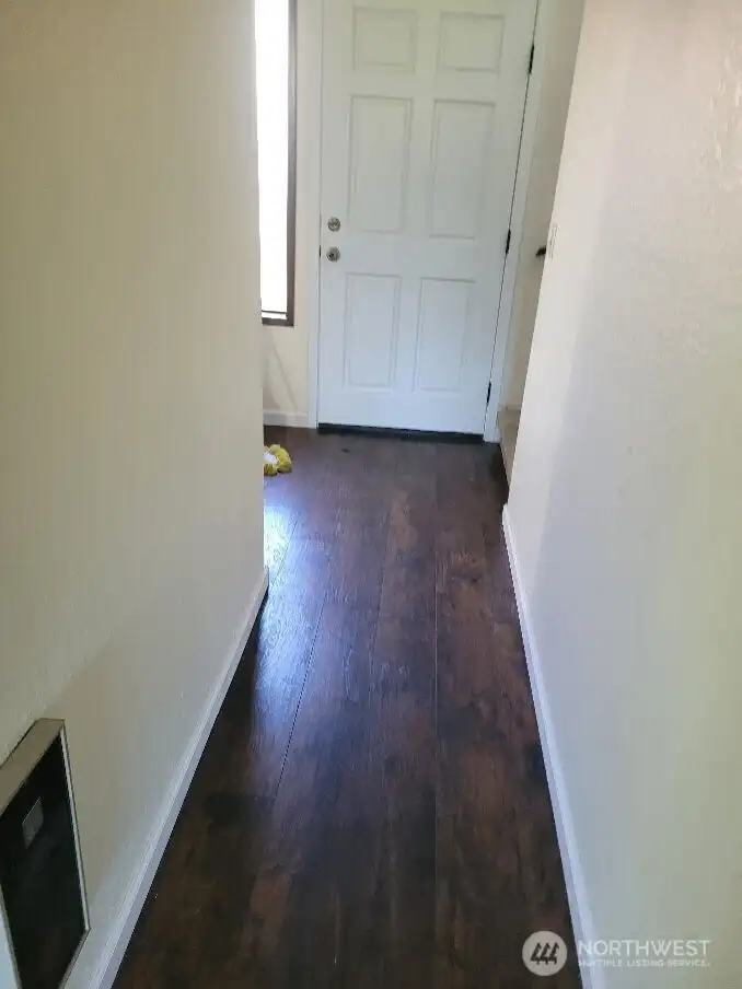 front door/hall to living/dining rm