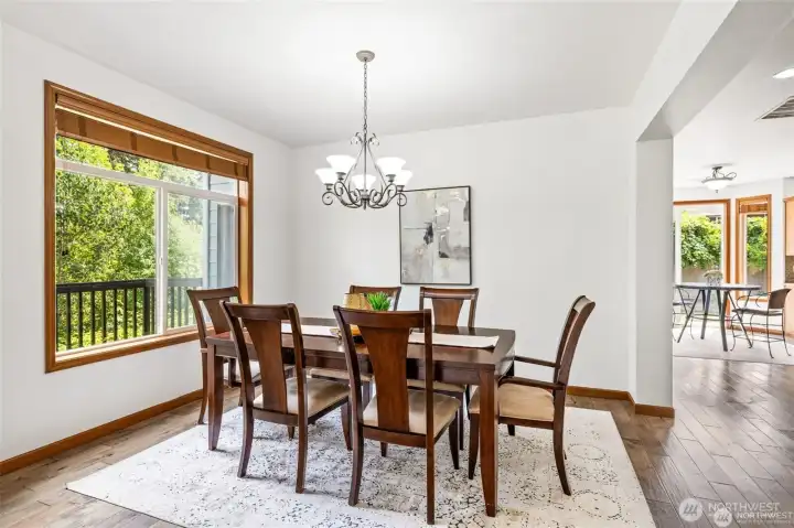 Elegant dining space designed for hosting and holidays.