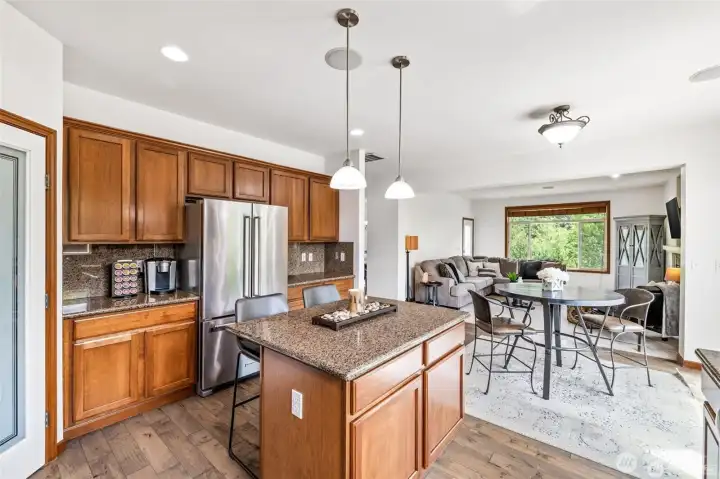 Open-concept design that allows for an easy flow between rooms.