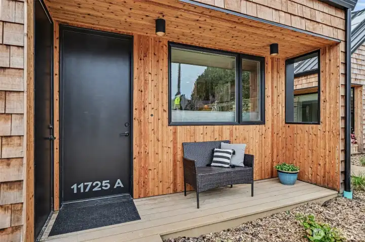 Welcoming front patio