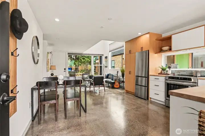 Enter into a bright, modern, sustainable living space