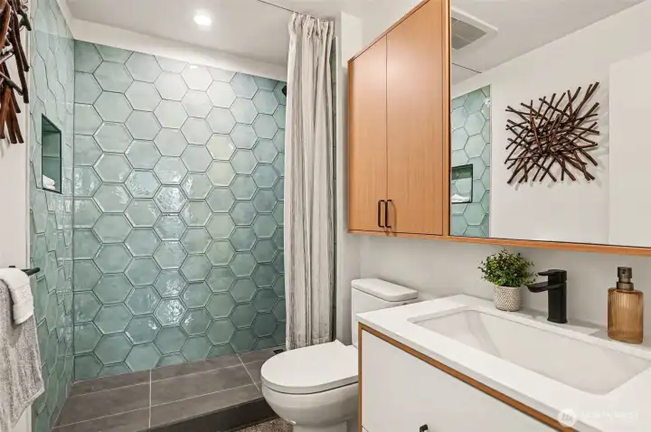 Beautifully designed 3/4 main floor bath!