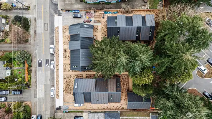 Aerial view of Crow Woods community