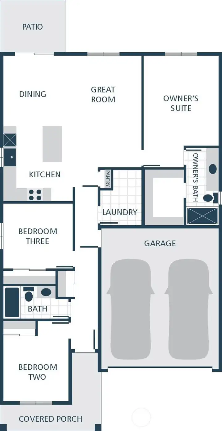 Photographs are for illustrative purposes only. Features, finishes, interior/exterior colors, landscaping and floorplan shown may vary from actual homes built