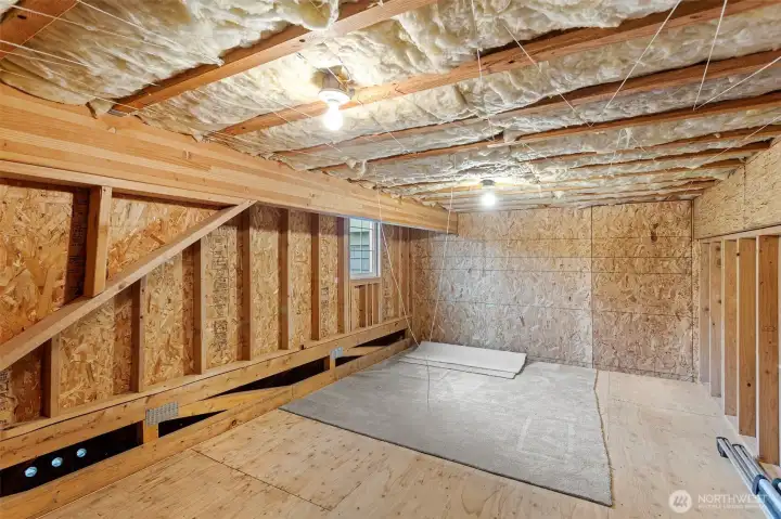 Attic in the garage Attic in the garage