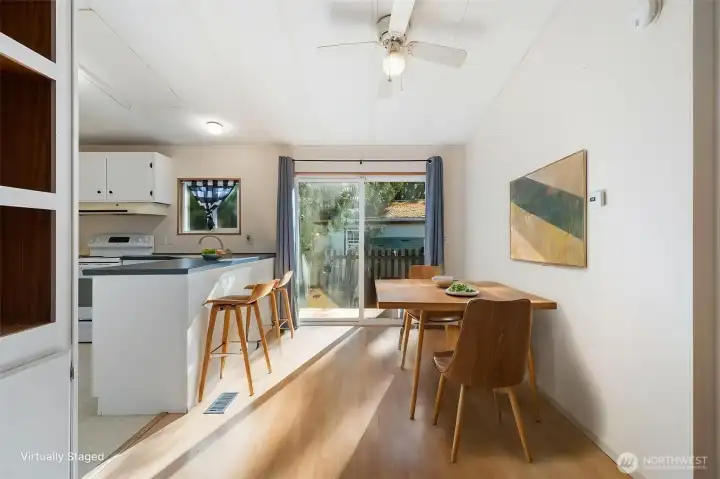 Ai staged furnishing dining roo.