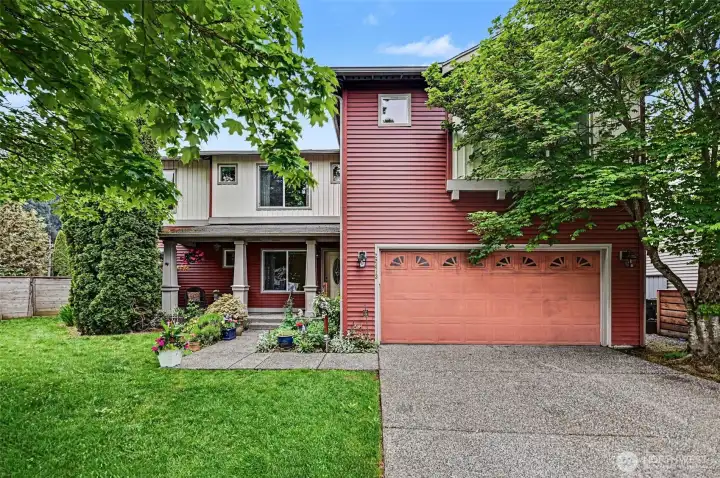 Prime cul-de-sac location with welcoming front porch.