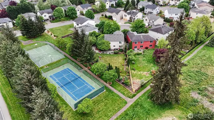 Two ball courts maintained by HOA