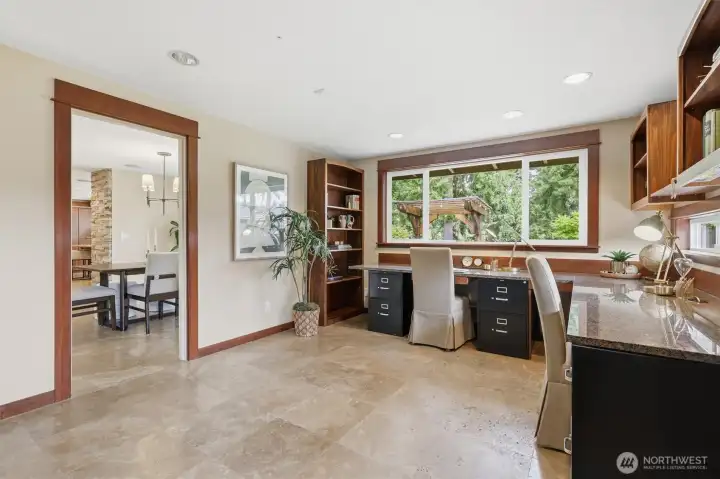 Large office off the dining area.