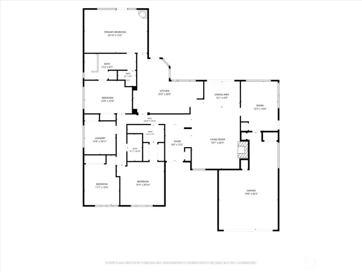 Easy 1-level floor plan.