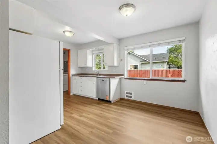 Spacious dining area.