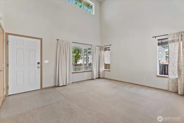 Living Room with Soaring Ceilings