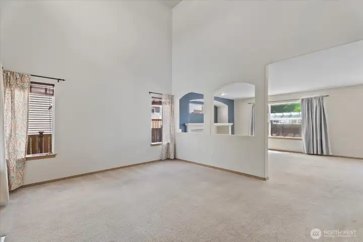 Another view of the living room and family room - so spacious!
