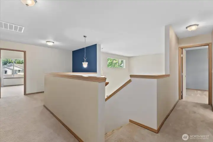 Stairwell with loft area