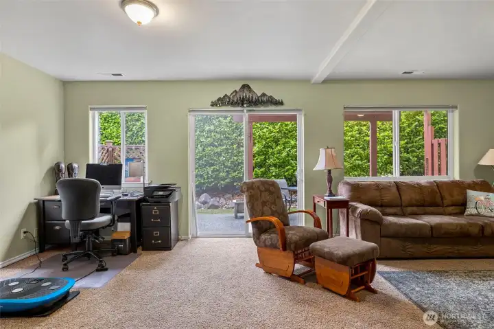 Finished basement space
