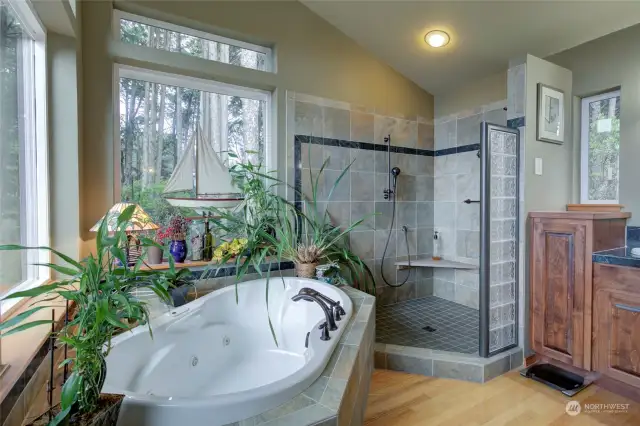 And in 2012, the owners added a 12x12 luxurious spa-like bath with views to die for!