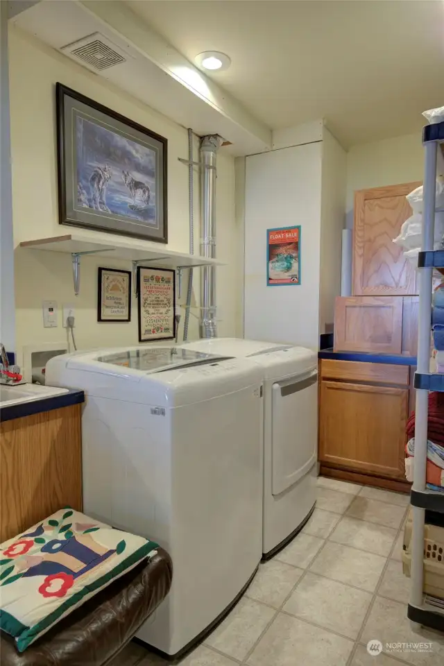 Laundry with laundry sink.