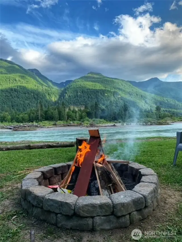 Large fire Pit.