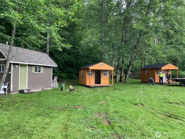 View of Latrine and Old Hickory tiny homes.