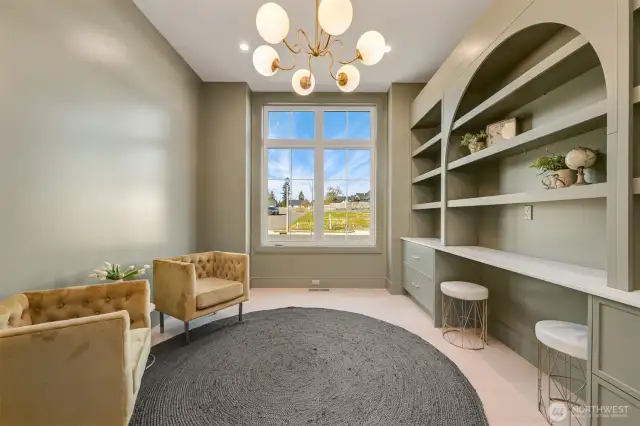 Office/library on the main level.