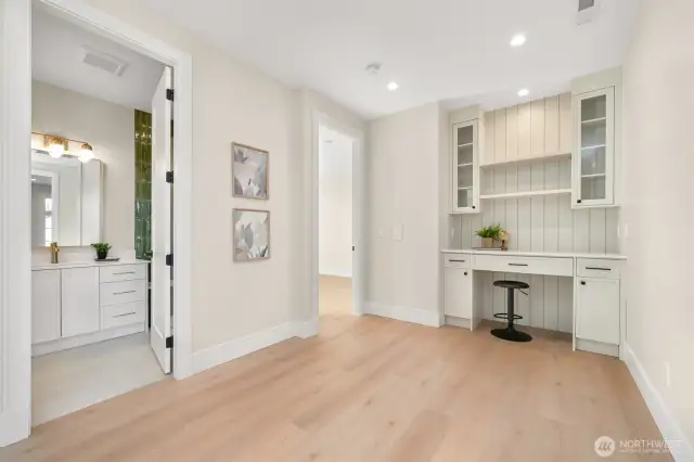 Upstairs foyer with reading or nook.