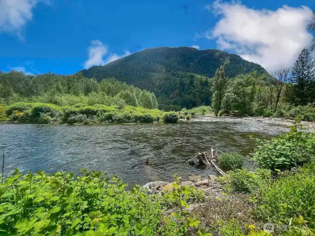 Public riverfront access, a half mile from the cabin