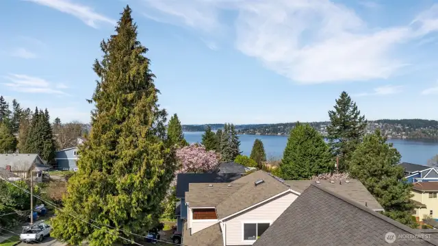 2 of 4 -- View from future front of 3-floor home’s roof deck, looking north.
