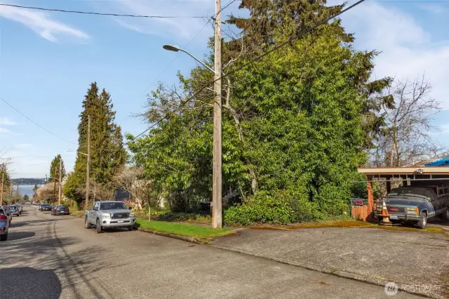 Street view looking back at property.