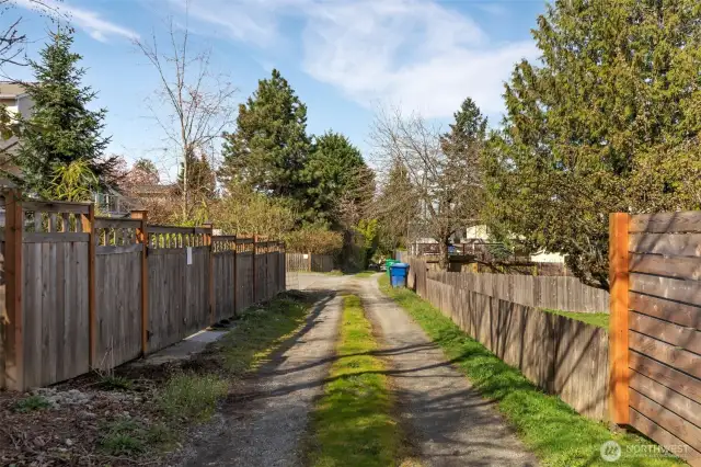 Alley looking north.