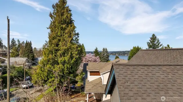 2 of 4 -- View from future front of 3-floor home’s top floor, looking north.