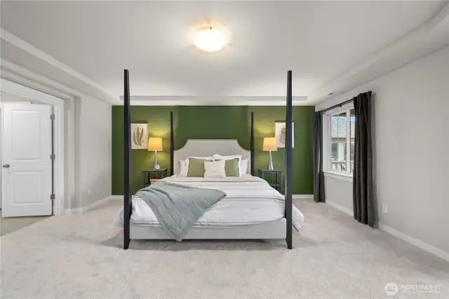 Grand primary suite is spacious and a true sanctuary!
